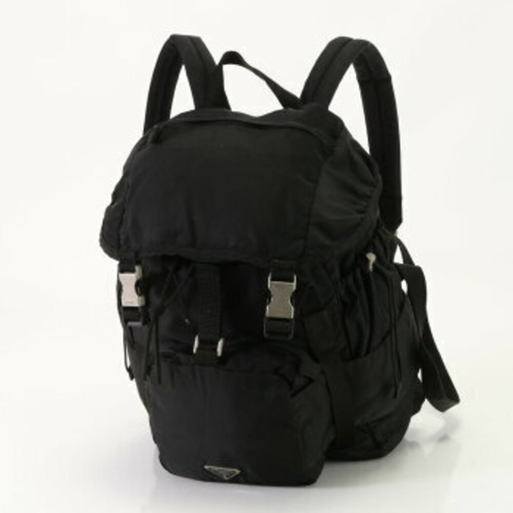 Prada document bag Tessuto shoulder leather backpack business EEV